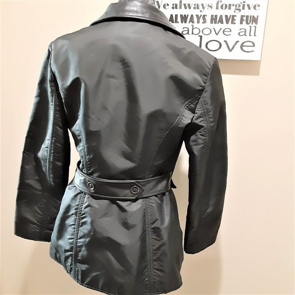 Rudsack - Double-breasted Leather/Fabric Coat - Picture 2 of 16
